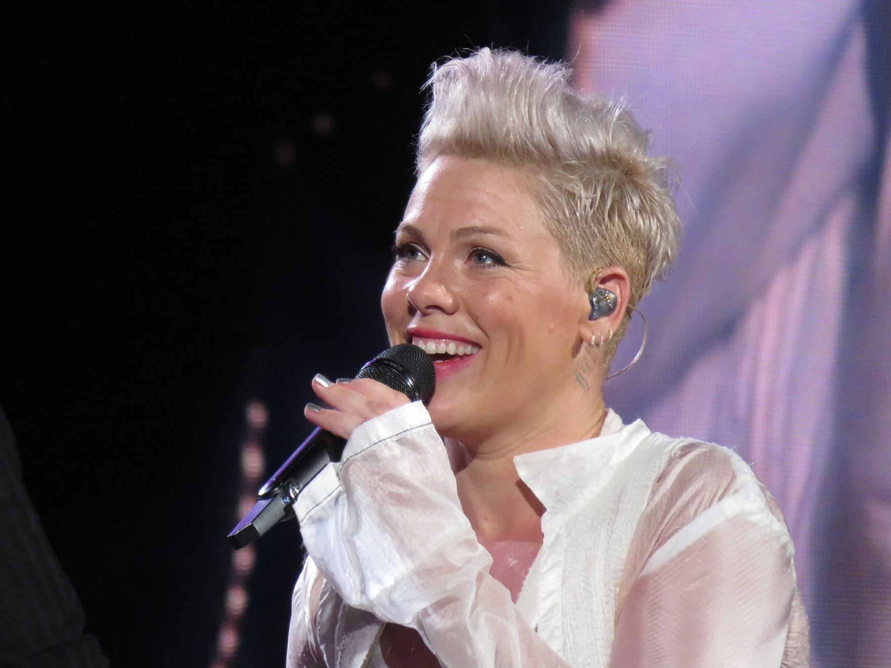 Singer P!nk performing