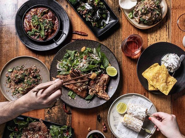 Food on table
