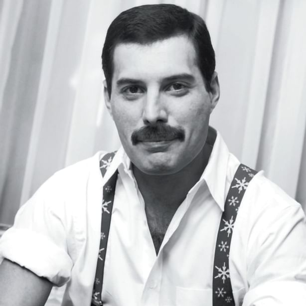A portrait of Freddie Mercury near Zanzibar Serena Hotel