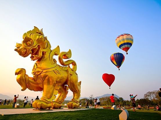 People enjoying in Singha Park Chiang Rai near Hop Inn Hotel