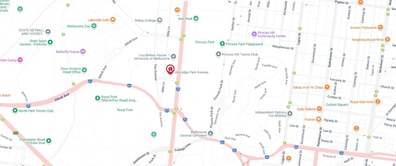 UniLodge Park Avenue Map