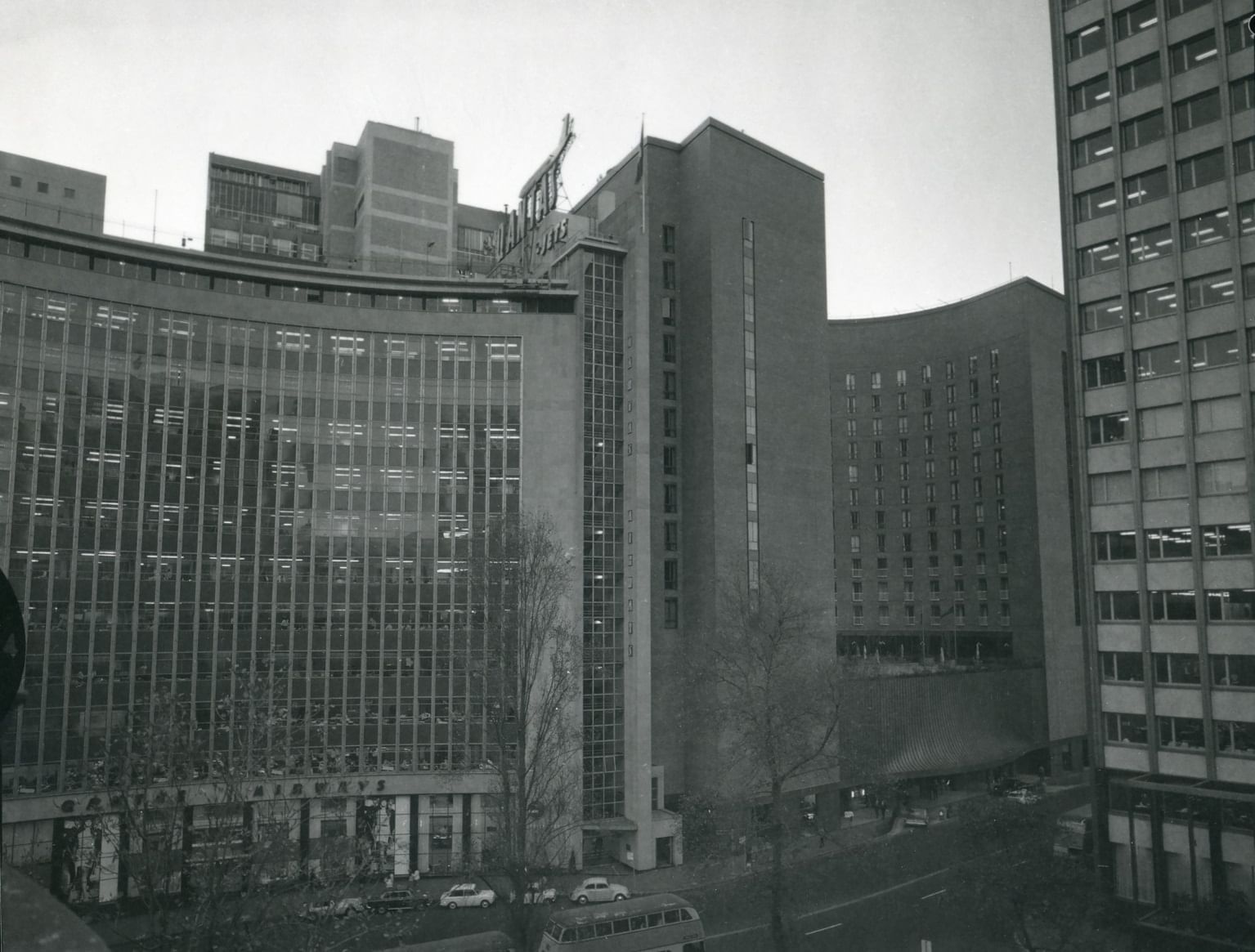 Vintage portrait of hotel building at Sofitel Sydney Wentworth