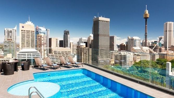 Outdoor pool at Pullman Sydney Hyde Park