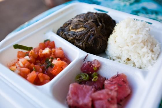 Close-up of Hawaiian lau lau dish served at Stay Hotel Waikiki