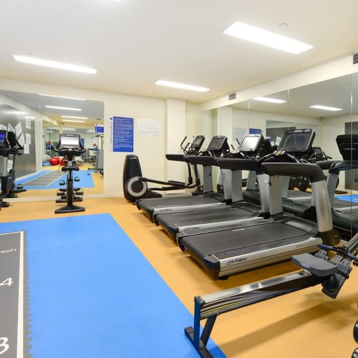 Exercise machines in the gym at Novotel Glen Waverley