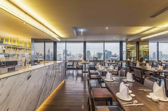 Dining tables, Emporia Restaurant, Chatrium Hotels & Residences