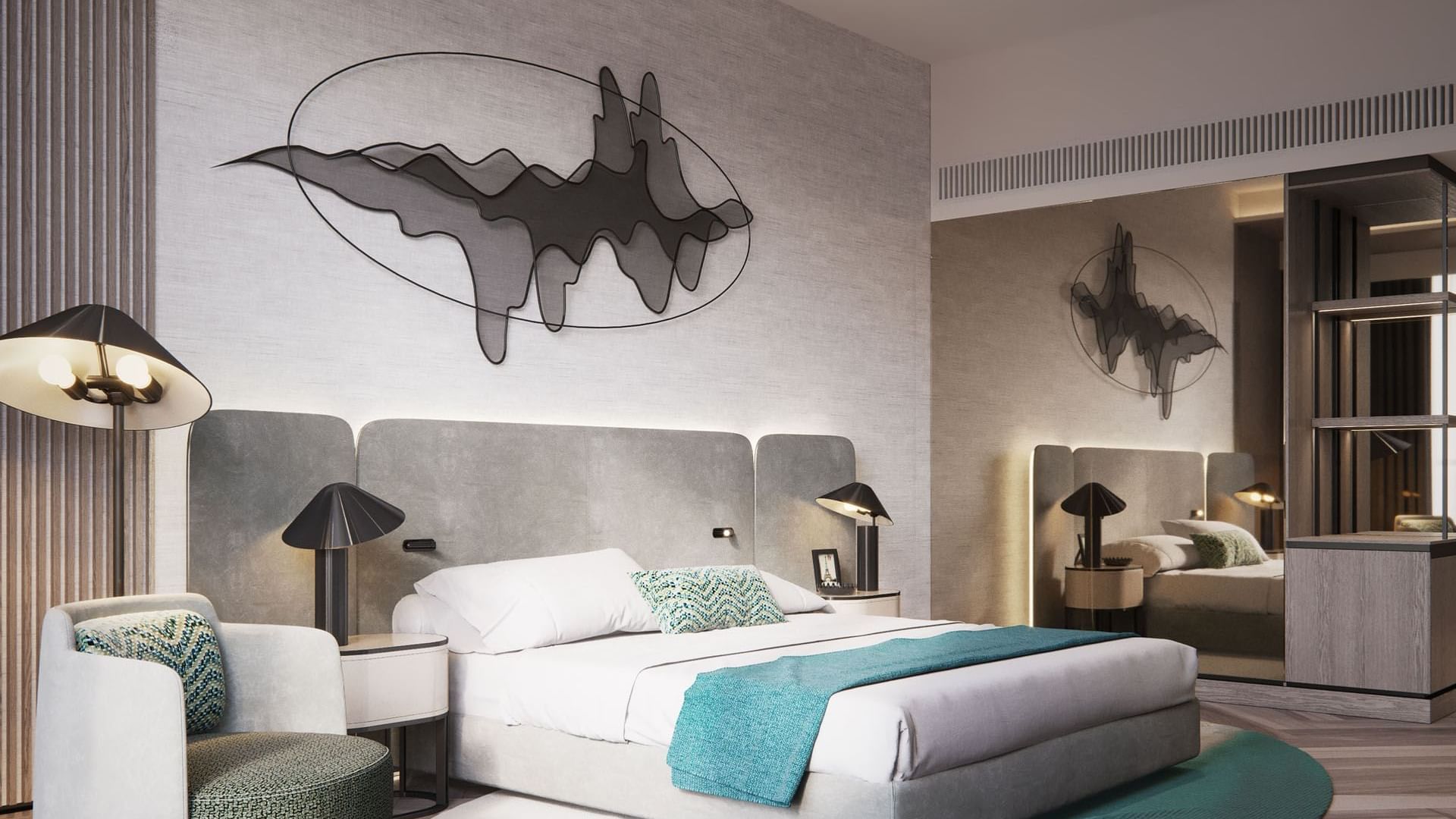 Premiere Suite with a king bed at Paramount Hotel Dubai