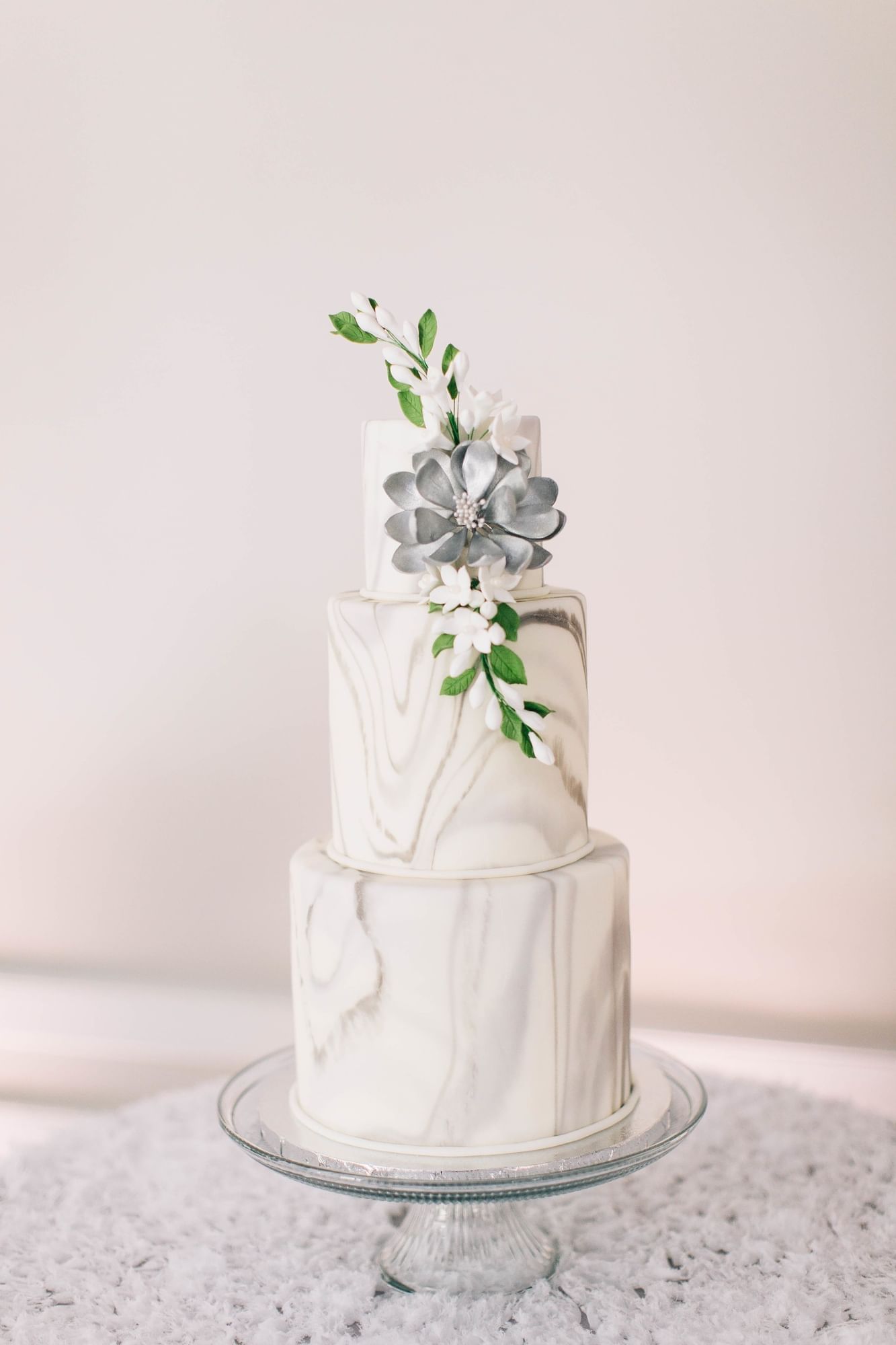 Close-up of a wedding cake at The Grove Resort and Water Park