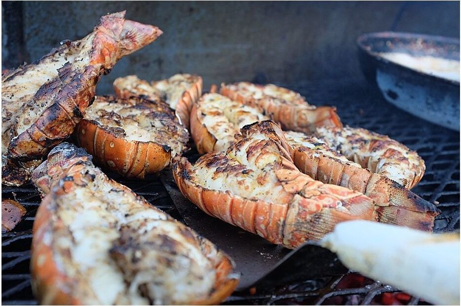 Fish fry served in Bight park at The Somerset on Grace Bay