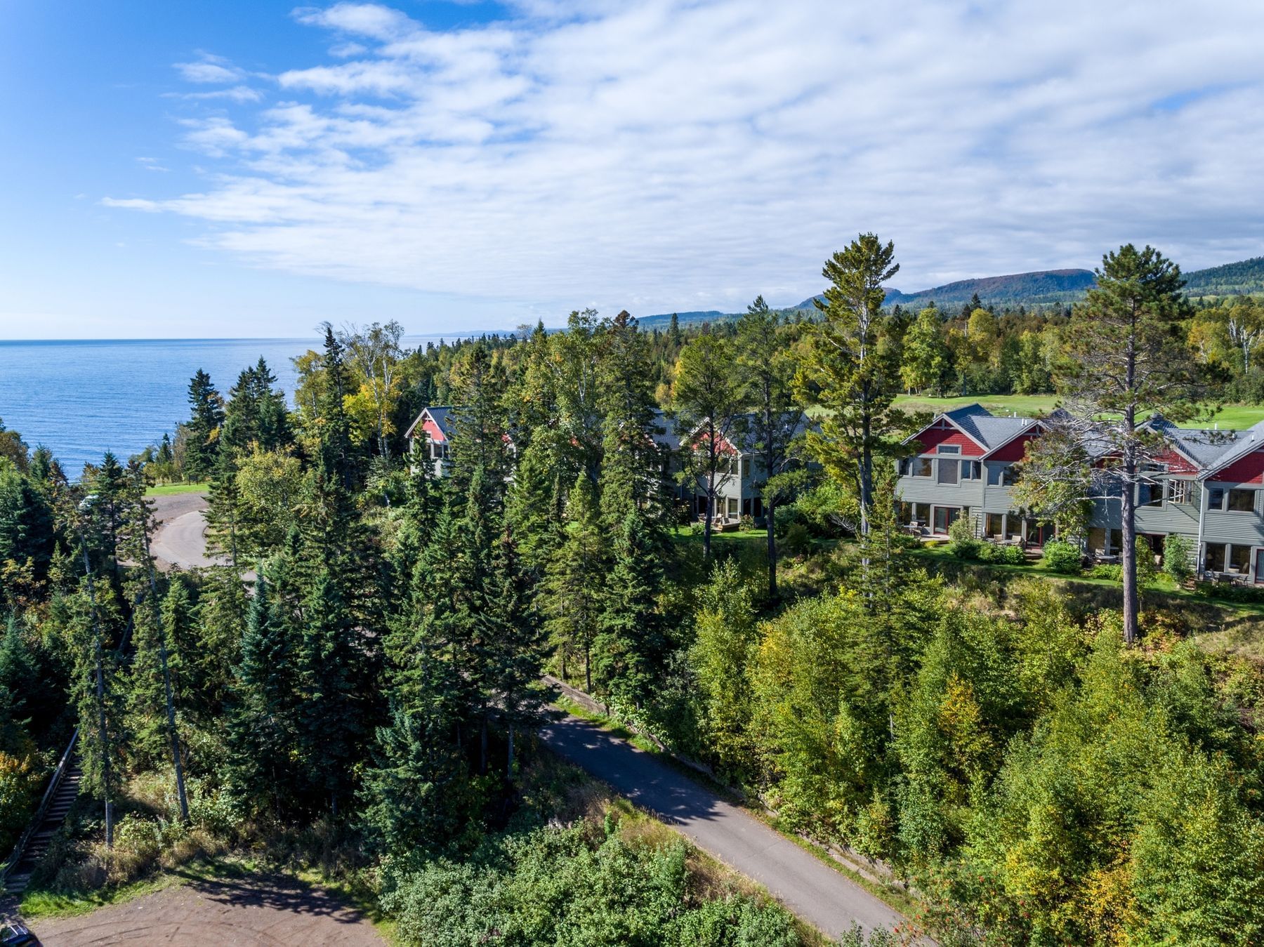 Aerial view of the Lutsen Resort