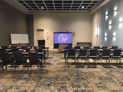 Classroom set-up in Reflection Room at Rosen Inn Lake Buena Vista