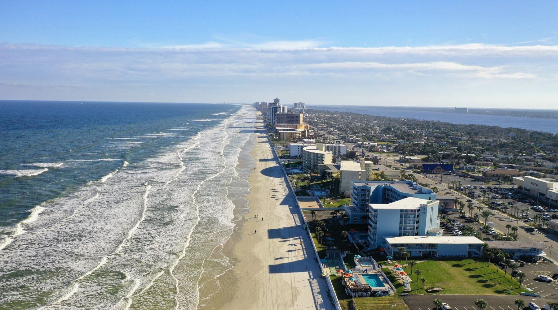 Panoramic photo of Daytona Beach.