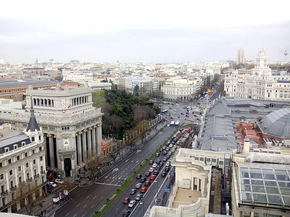 Views from the Círculo de Bellas Artes in Madrid