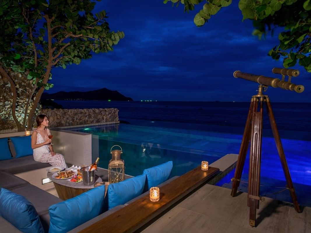 Outdoor lounge in Beachfront Pool Villa at U Hotels and Resorts