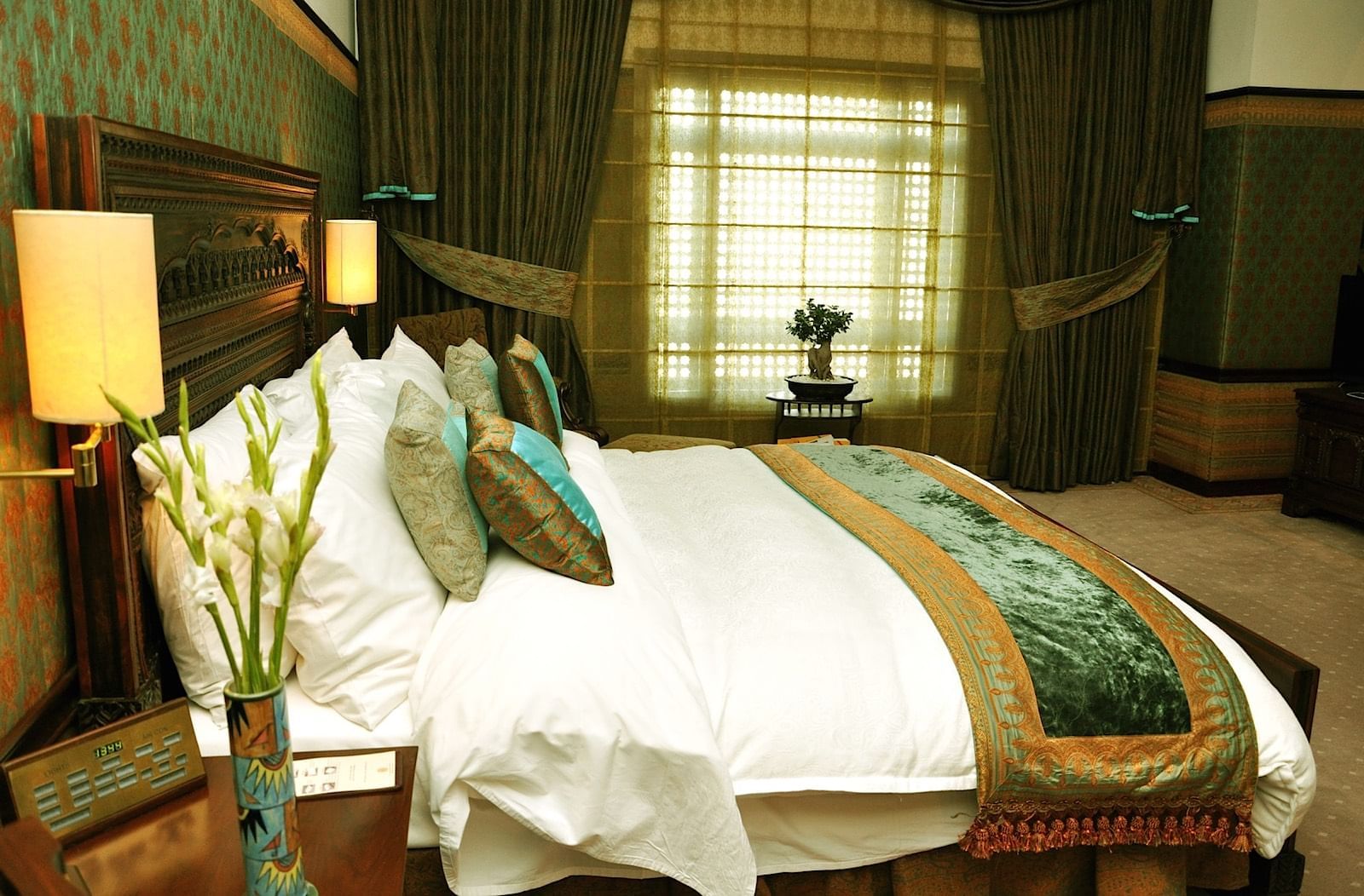 Interior of a room with king bed at Islamabad Serena Hotel