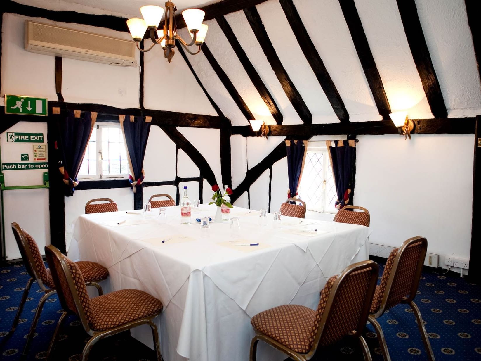 Tudor meeting room at Barn Hotel Ruislip near London