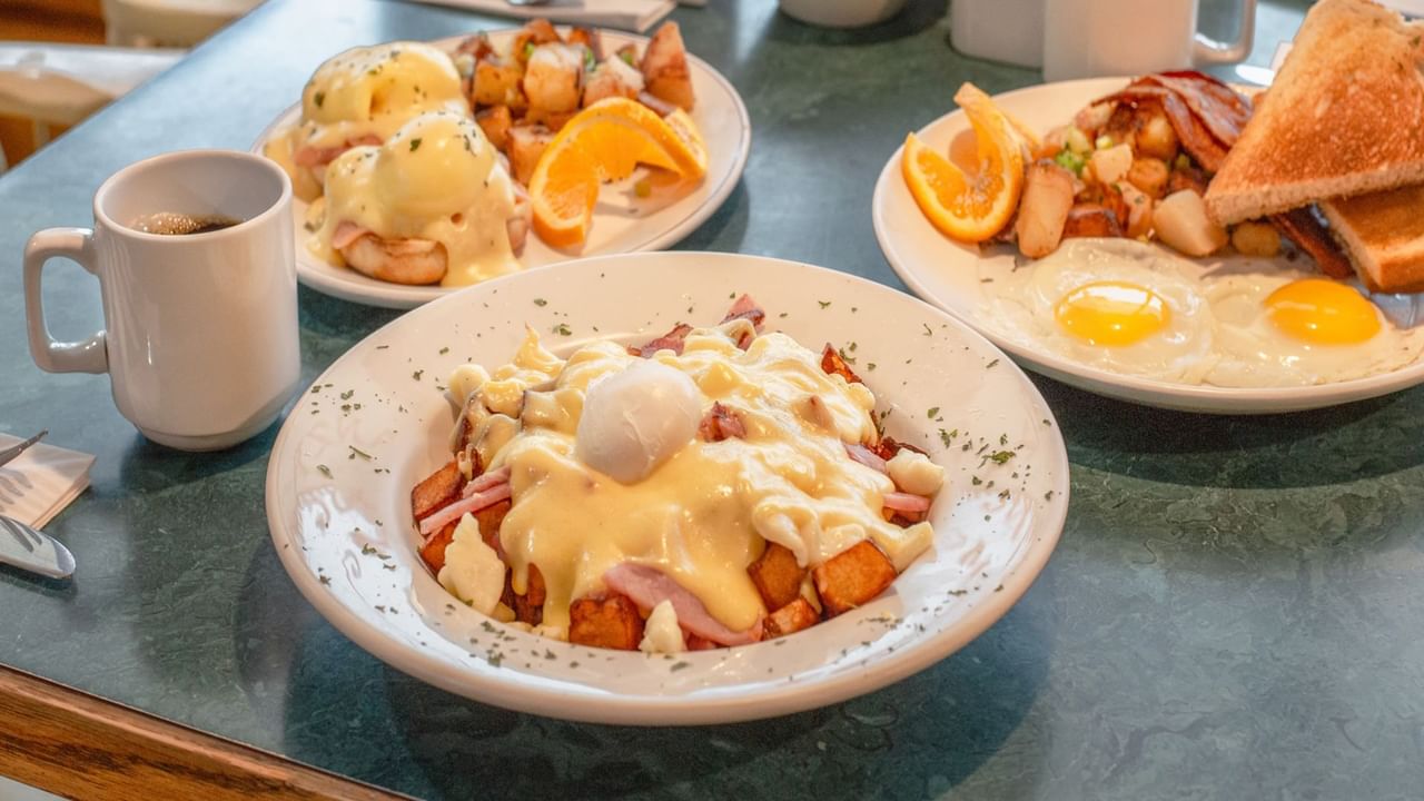 Table of breakfast food