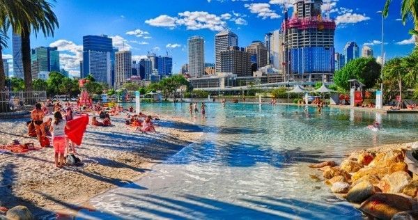 White sand lagoon at Brisbane’s Southbank