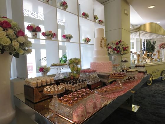 Dessert buffet setup in an event held at Central Hotel Panama
