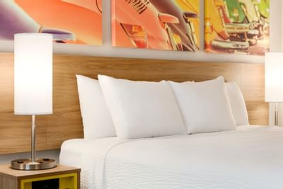 Close up on a King bed in King Guestroom at Hotel Bo West 