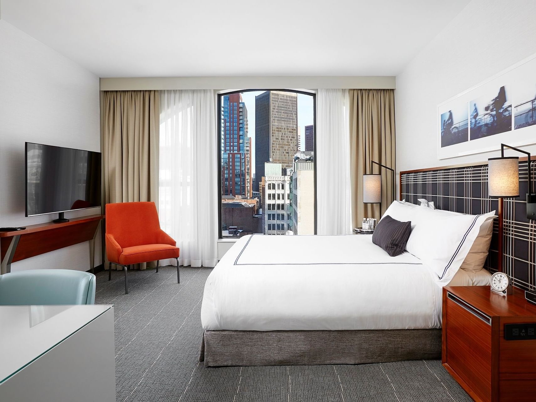 Interior of Executive King Room  with city views at The Godfrey