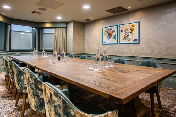 Hollow square type meeting room table arranged at The Met Hotel Leeds
