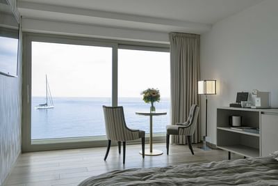 Table by the windows in Splendens Room at Sublimis Boutique Hotel Camogli