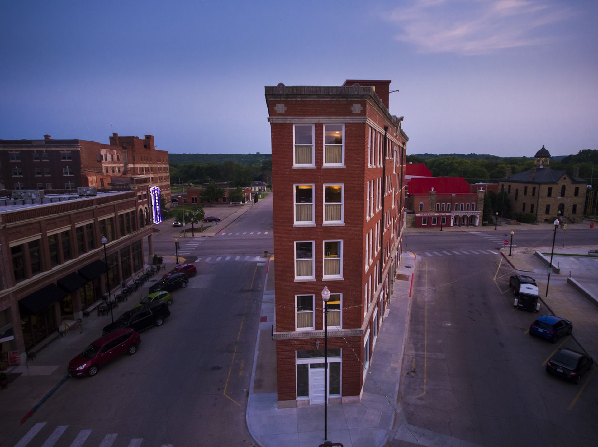Exterior of The Frontier Hotel Pawhuska
