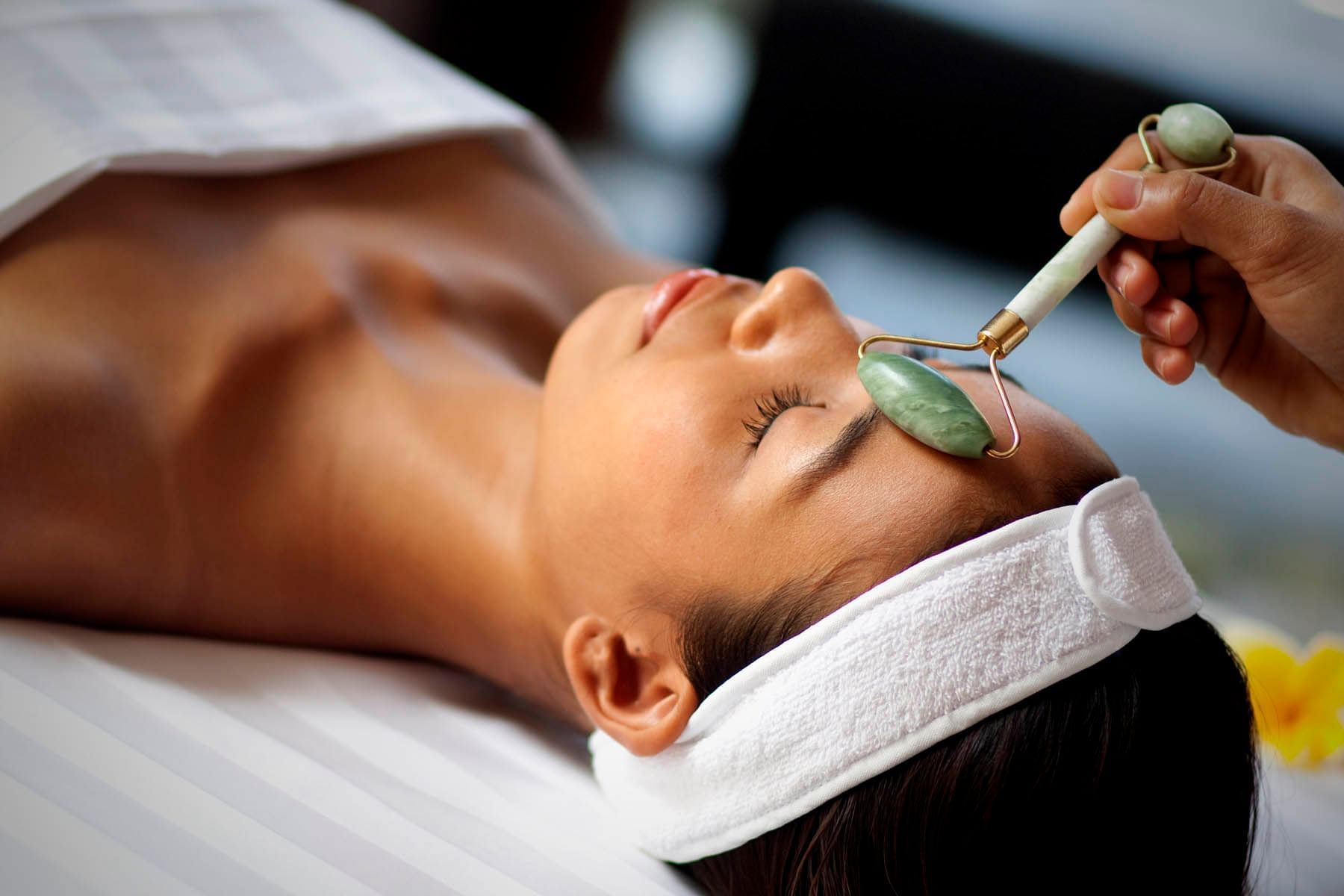 View of Jade Roller Treatment in Spa at Peppers Seminyak