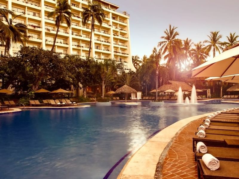 A swimming pool at the Fiesta Americana hotels