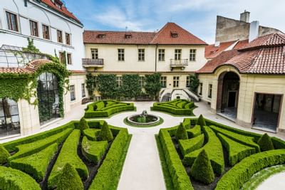 Garden at Aria Hotel in Prague