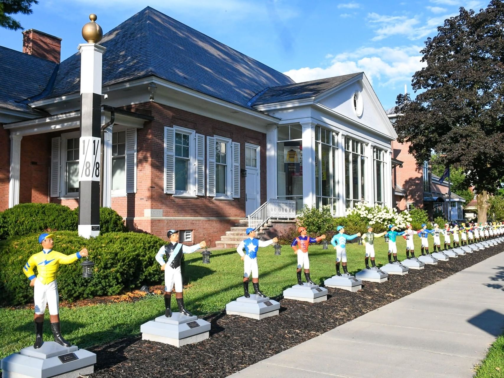 Exterior view of National Museum of Racing and Hall of Fame entrance near Hotel Brookmere