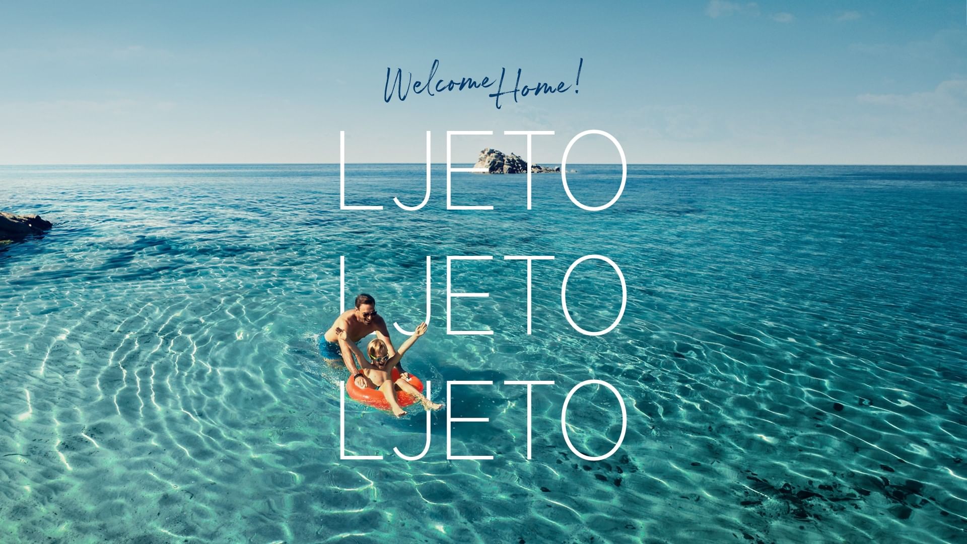 Par se odmara u moru s natpisom Welcome Home i tri puta LJETO Falkensteiner Group