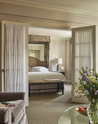 Interior of Two-Bedroom Suite with a king bed at Eliot Hotel