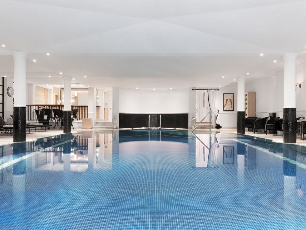 Pool in the Wellness Center at Patrick Hellman Schlosshotel