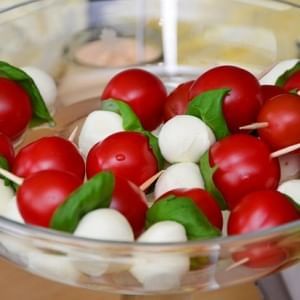 Caprese salad skewers served in a restaurant near Lake Buena Vista Resort Village & Spa