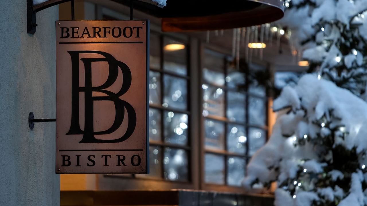 Exterior signage of Bearfoot Bistro