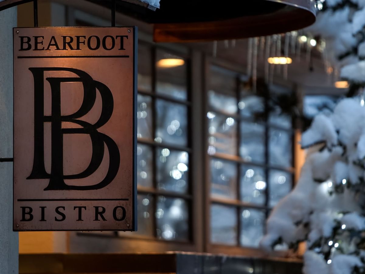 Exterior signage of Bearfoot Bistro