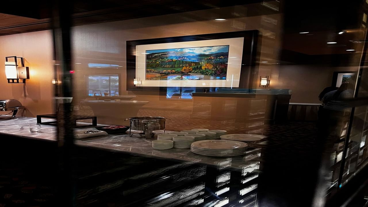 Catering area of vintage room