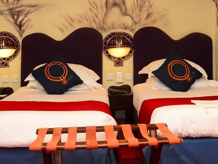 The twin room at Amboseli Serena Safari Lodge