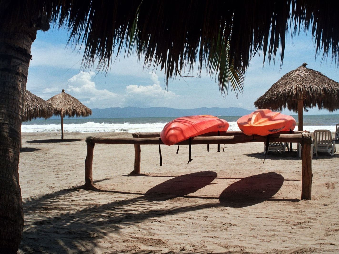 Kayaks by the beach at Hotel Villa Varadero