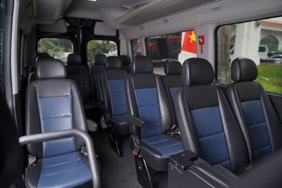 Interior view of a luxury van at Hanoi Daewoo Hotel