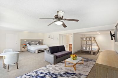 The living room of the Kid's Suite at The Anaheim Hotel
