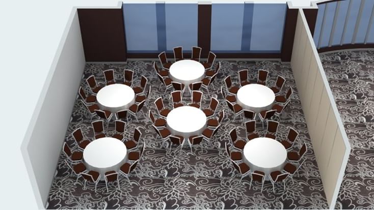 3D model of banquet tables setup at Novotel Melbourne