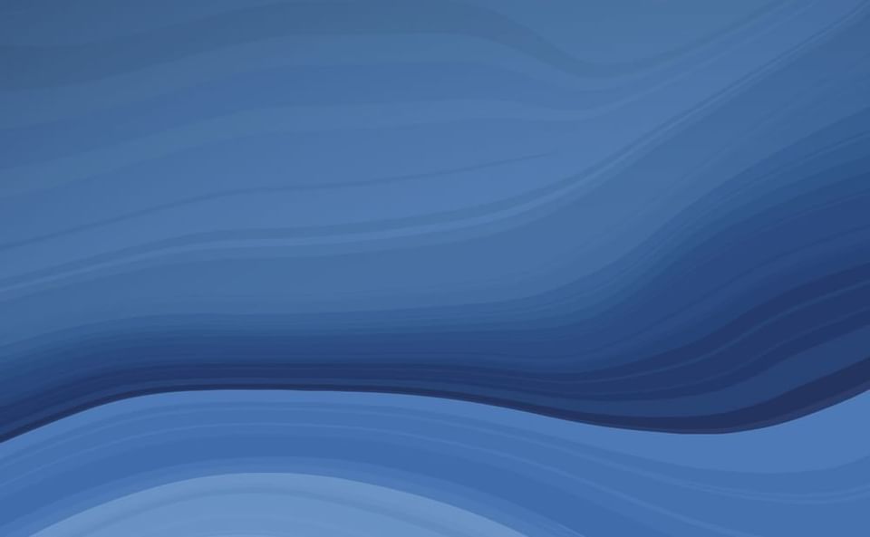 Blue waves in wallpaper at The View Eastbourne