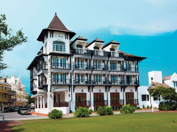 Exterior view of The Pearl Hotel, Rosemary Beach, FL