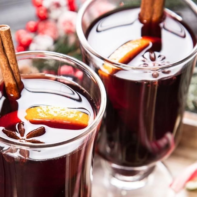 Two glasses of mulled wine featuring our article on 