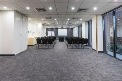 Theatre type chairs in Hawthorn Room at Amora Hotel Melbourne