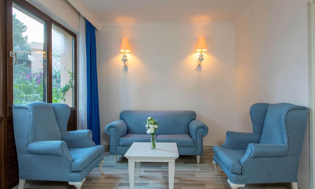 Living area in a Suite at Bodrum Imperial 