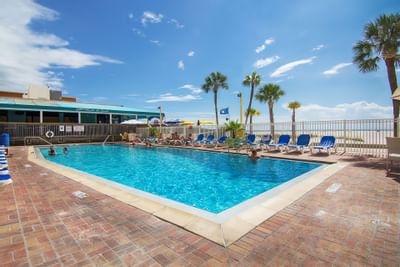 a large pool at a hotel